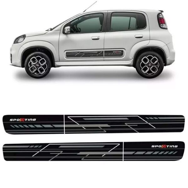 Adesivo Lateral Para Fiat Uno Evo Sporting 2015 A 2018