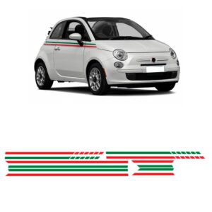 Kit Faixa Lateral Fiat 500 2008 A 2017 Modelo Italia