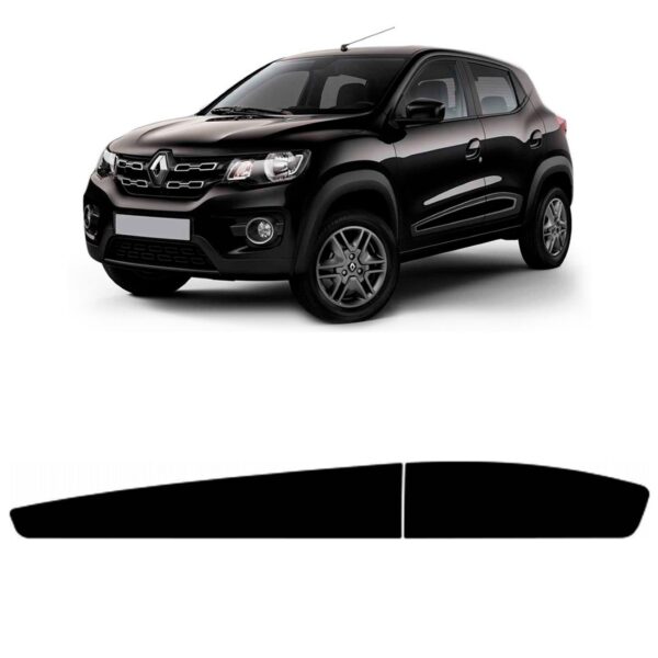 Kit Adesivo Lateral Kwid 2018/2019 Adesivo Preto Fosco
