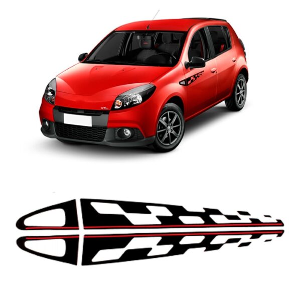 Kit Adesivo Lateral Para Sandero Gt Line Ano 2012 A 2013