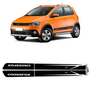 Kit Adesivo Lateral Para Crossfox Ano 2011 A 2012 Preto