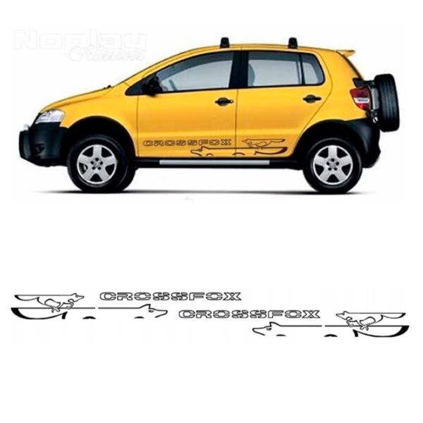 Adesivo Lateral Para Volkswagen Crossfox Ano 2009 A 2011