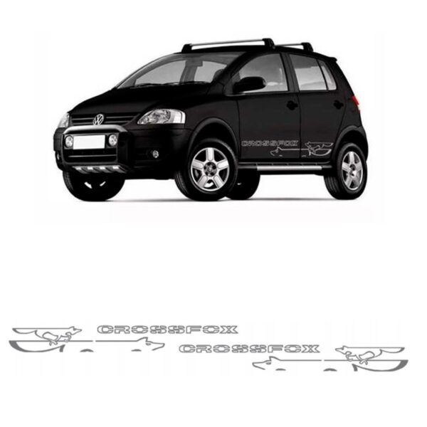 Kit Adesivo Lateral Para Crossfox 2009 2010 2011 Grafite