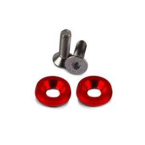 Kit Parafuso De Placa E Tampa Válvula Honda Cg Xre Tenere Cor Vermelho