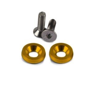 Kit Parafuso De Placa E Tampa Válvula Honda Cg Xre Tenere Cor Amarelo