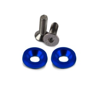 Kit Parafuso De Placa E Tampa Válvula Honda Cg Xre Tenere Cor Azul