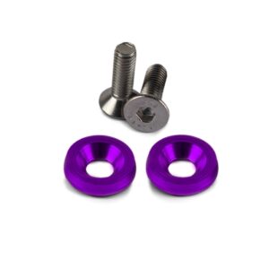 Kit Parafuso De Placa E Tampa Válvula Honda Cg Xre Tenere Cor Roxo