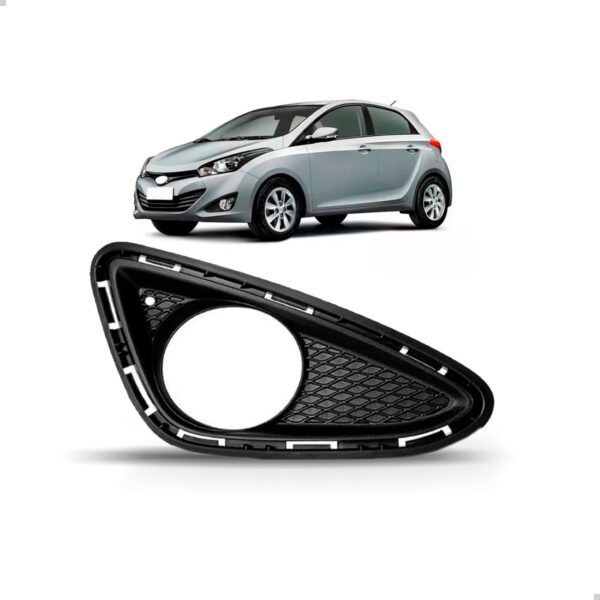 Moldura Para Farol Milha   Hb20 Hb20s Preto C/ Furo Le Direito