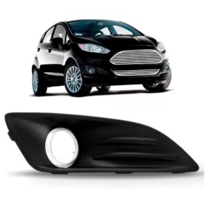 Moldura Milha Fiesta 2014 2015 2016 Com Furo Aro Cromado Ld Preto Direito