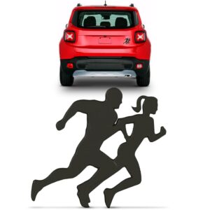 Adesivo Casal Correndo Pequeno 82 Mm Preto