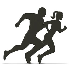 Adesivo Casal Correndo Pequeno 82 Mm Preto