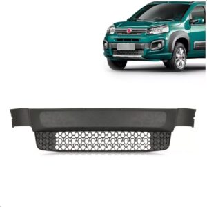 Grade Central Parachoque Uno 2017 A 2019 Inferior Preta - Preto