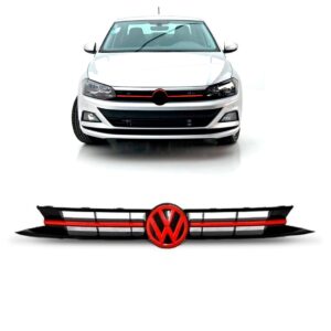 Grade Tela Polo Virtus 2017 A 20 Black Piano Friso Vermelho Vermelho