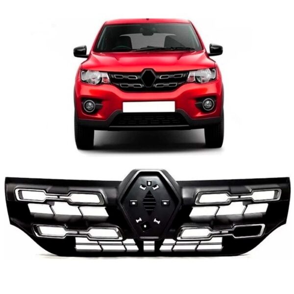 Grade Central Kwid 2017 A 2020 Preta C/borda Cromada