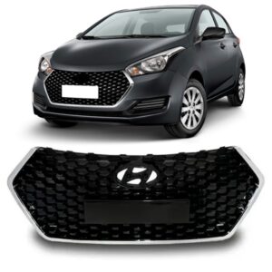 Grade Externa Hb20 2018 A 20 Hatch/sedan Preta Friso Cromado Preto