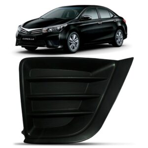 Moldura Aro Farol Milha Corolla 2015 A 2017 Preta S/furo Le Preto Direito
