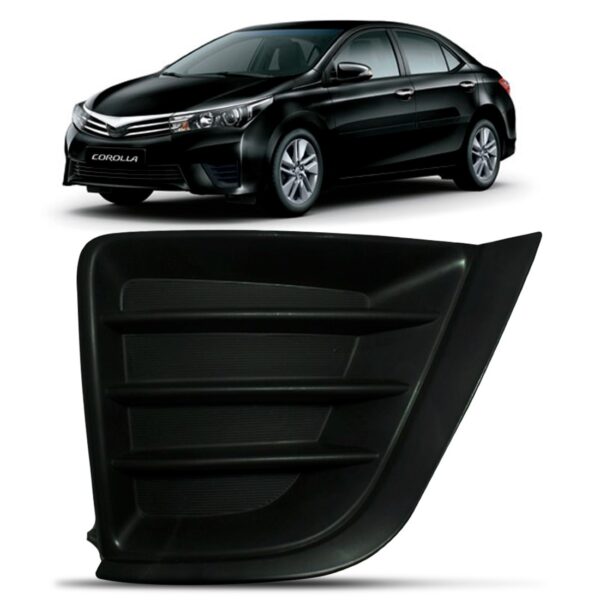 Moldura Aro Farol Milha Corolla 2015 A 2017 Preta S/furo Le Preto Direito