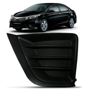Moldura Aro Farol Milha Corolla 2015 A 2017 Preta S/furo Le Preto Esquerdo