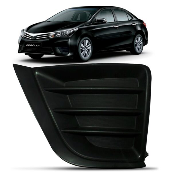 Moldura Aro Farol Milha Corolla 2015 A 2017 Preta S/furo Le Preto Esquerdo