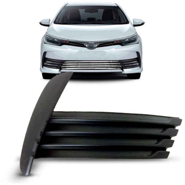Moldura Aro Farol Milha Corolla 2018 A 2020 Preta S/furo Ld Preto Direito