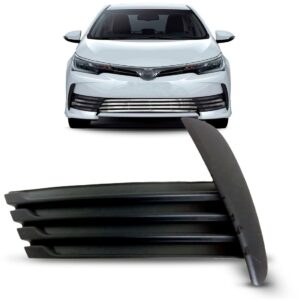 Moldura Aro Farol Milha Corolla 2018 A 2020 Preta S/furo Ld Preto Esquerdo