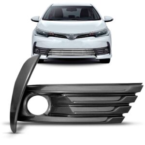 Moldura Farol Milha Corolla 2018 A 2020 Grafite Com Furo Lado Direito