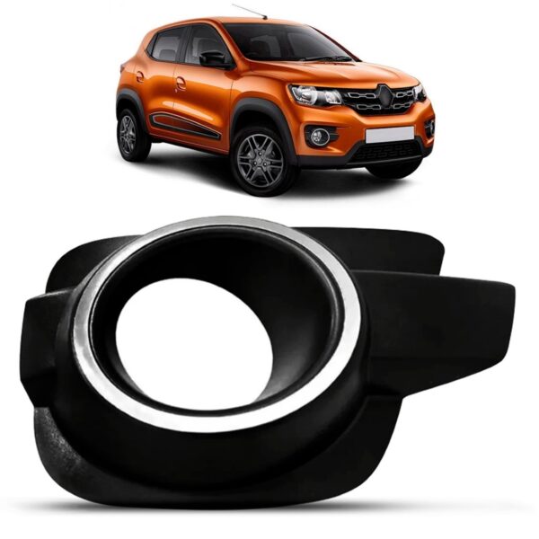 Moldura Farol Milha Kwid 2017 2018 2019 2020 aro Cromado Direito