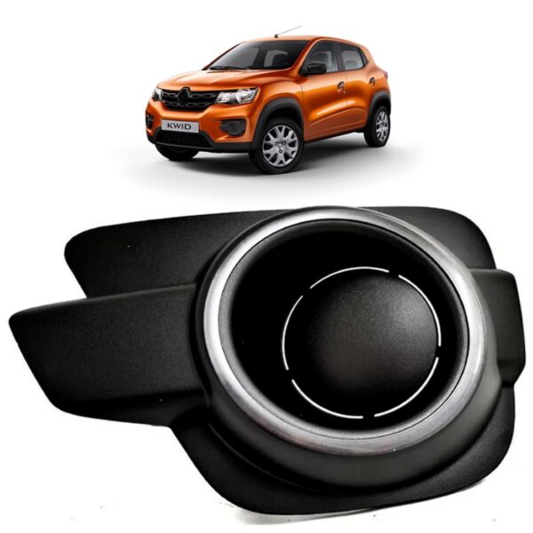 Moldura Milha Kwid 2017 A 2020 Preto S/furo Aro Cromado Le Preto Esquerdo