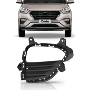 Moldura Farol Milha Creta 2017 A 2020 Preta C/furo Milha Preto Esquerdo