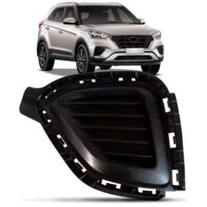 Moldura Aro Farol Milha Creta 2017 A 2020 Preta S/furo Le Preto