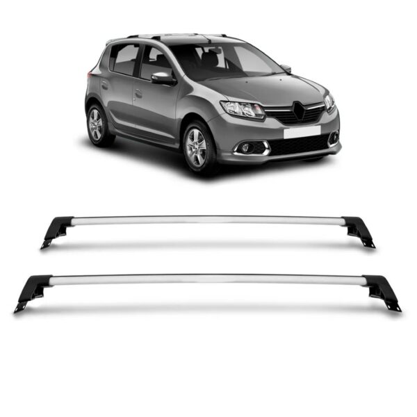 Rack Teto Aluminio Logan 2015 2016 2017 2018 2019 2020 Prata Prata