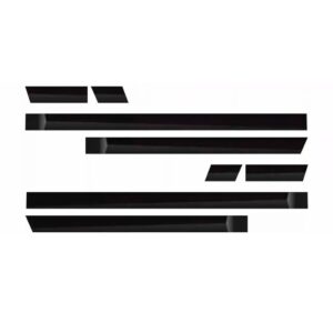 Friso Lateral Palio Weekend 4pts 1996 A 2000 8 Peças Preto Preto