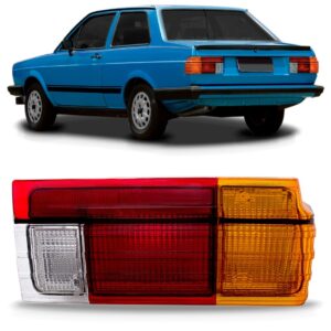 Sinaleira Traseira Voyage 82/84 Tricolor C/friso Cromado Le Lado Direito