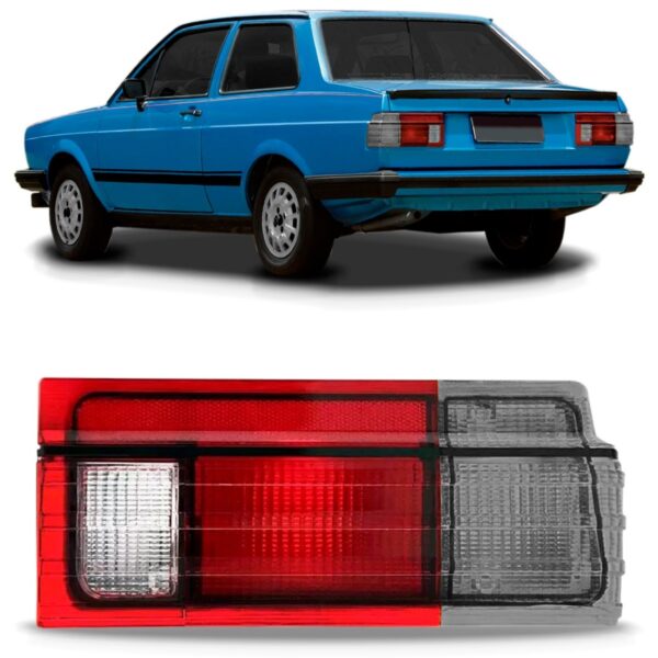 Sinaleira Traseira Voyage 1985/88 89 1990 Fumê Friso Preto Lado Direito