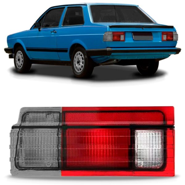 Sinaleira Traseira Voyage 1985/88 89 1990 Fumê Friso Preto Lado Esquerdo