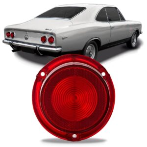 Lente Sinaleira Traseira Opala Caravan 1970/1979 S/ Ré Rubi Lado Direito