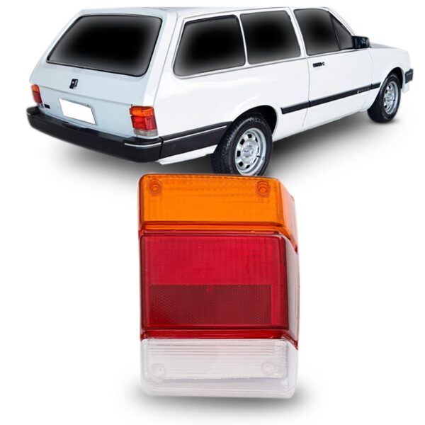 Lente Lanterna Traseira Chevy Marajo 1983 A 1994 Tricolor Lado Esquerdo