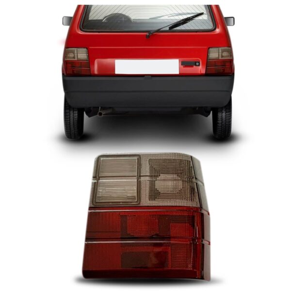 Lente Lanterna Traseira Uno 1984 1985 1986 A 2004 C/ré Fumê Lado Direito