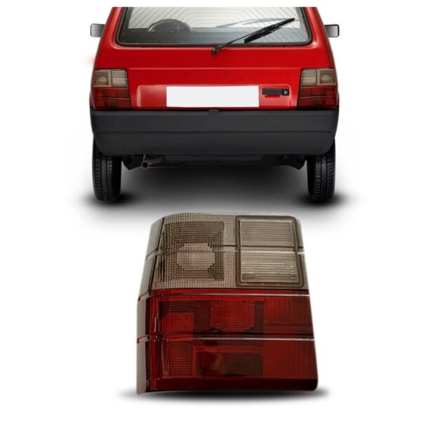 Lente Lanterna Traseira Uno 1984 1985 1986 A 2004 C/ré Fumê Lado Esquerdo