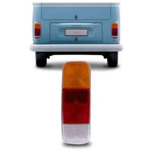 Lente Lanterna Traseira Kombi Clipper 1976 A 1996 Tricolor Tricolor