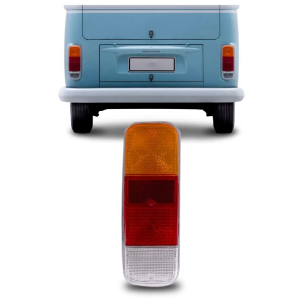 Lente Lanterna Traseira Kombi Clipper 1976 A 1996 Tricolor Tricolor
