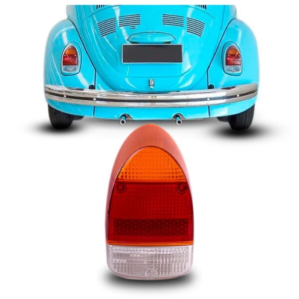 Lente Lanterna Traseira Fusca 1300/1500 Tricolor C/ Garantia Tricolor