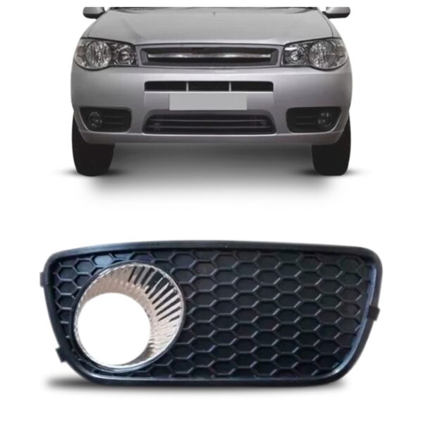 Moldura Farol Milha Palio Siena 2004 A 2010 Preto C/furo Le Preto Direito Ambos Os Lados