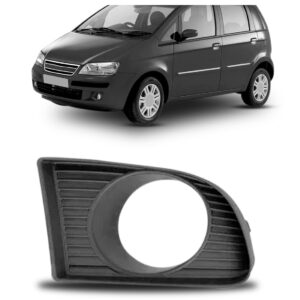 Moldura Para Farol Milha Idea 2006 A 2010 Preto Com Furo Le Preto Direito