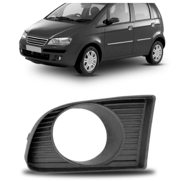 Moldura Para Farol Milha Idea 2006 A 2010 Preto Com Furo Le Preto Esquerdo