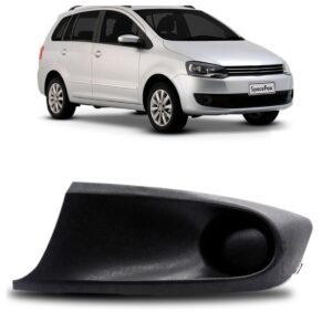 Moldura Farol Milha Fox Spacefox 2011 A 2014 Preto S/furo Le Preto Esquerdo