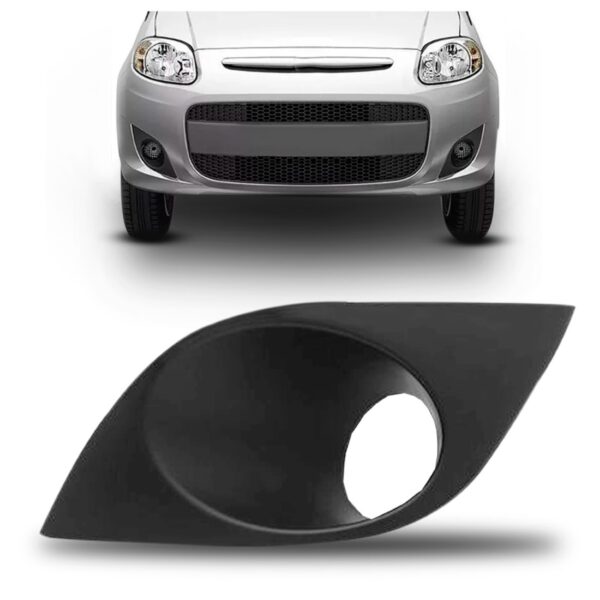 Moldura Milha Palio Attractive 2012 A 2014 Cinza C/furo Le Cinza Esquerdo