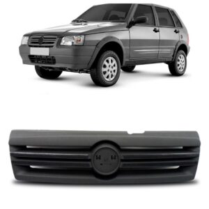 Grade Radiador Para Fiat Uno/fiorino 2006 A 2013 Friso Cinza
