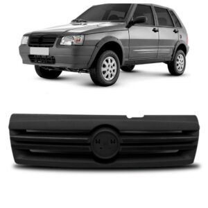 Grade Radiador Uno  2006 A 2013 Preto Friso Preto