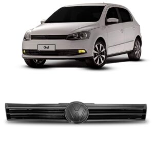 Grade Radiador Para  Gol Gvi 2013 A 2016 Preto Brilhante